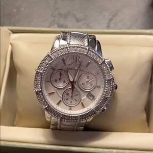 Judith Ripka Silver and Stone watch